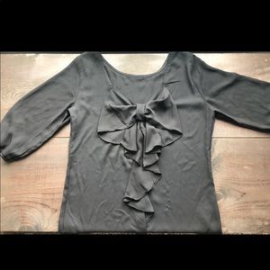 Black Bow-back Shirt